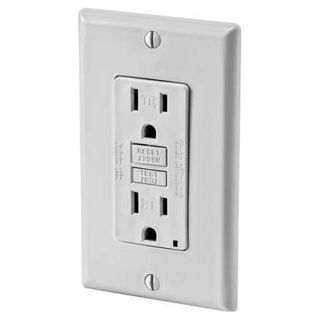 Leviton X7599 W GFCI Receptacle, 15A, 5 15R, White