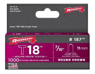 Arrow Fastener 187 Genuine T18 7/16 Inch Staples, 1, 000 Pack   