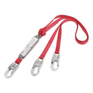 Protecta 1342001 Lanyard, 2 Leg, Polyester, Red