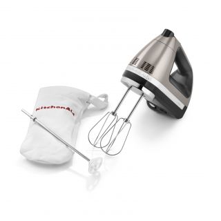 KitchenAid RRKHM620CS Cocoa Silver 6 speed Hand Mixer (Refurbished