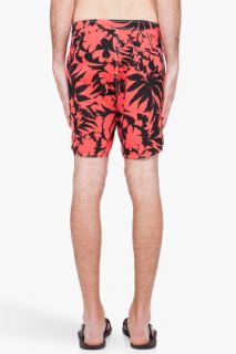 Stussy Red Palm Swim Shorts for men