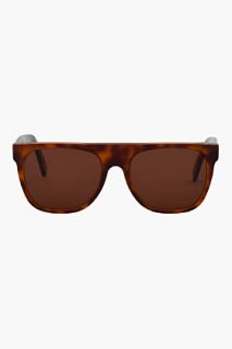 Super Dark Brown Flat Top Sunglasses for men