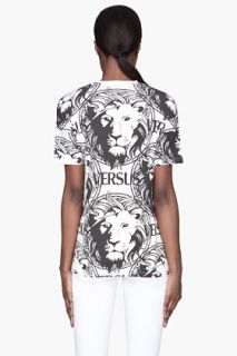 Versus Pink Rose And Logo printed T shirt for women