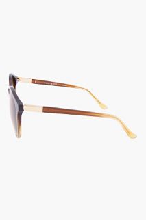 The Row Brown Gradient Circular Sunglasses for women