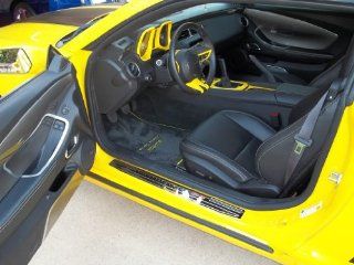 Chevrolet Camaro SS Floor Mats Dual Rally Yellow Logos with Yellow