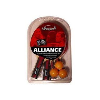 Killerspin Alliance 4 pack Table Tennis Racket Set Sports