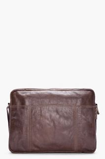 Diesel Brown Leather Foxy Bag for men