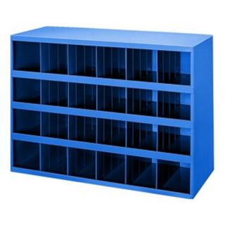 Durham 356 10 12 x 33 3/4 x 23 7/8 Blue 24 Compartment Storage Bin