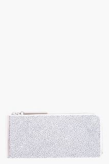3.1 Phillip Lim Speckled White Leather Continental Zip Wallet for women
