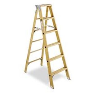 Werner WG396 Stepladder, Alum, 10 ft. H, 300 lb. Cap.