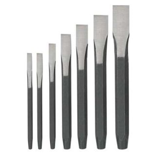 Westward 2AJA6 Cold Chisel Set, 1/4 To 7/8 In, 7 Pc