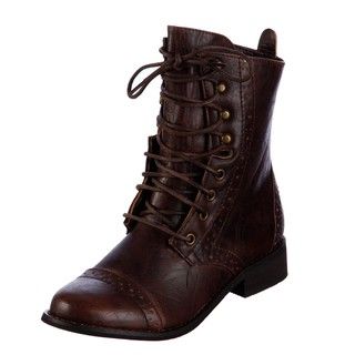 Two Lips Too Womens Liberty Lace up Ankle Boots