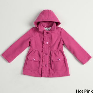 KC Collections Girls Ruffle Detachable Hood Coat