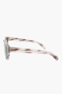 Dries Van Noten Grey Horn Rounded Sunglasses for women