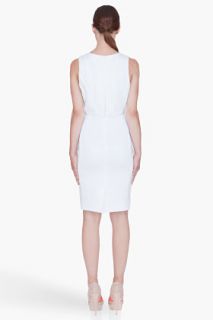 Cushnie Et Ochs White Lace Trim Satin Dress for women