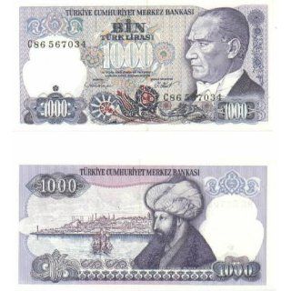Turkey L.1970 (1986) 1000 Lira, Pick 196 