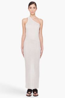 Rick Owens Ivory Ribbed Sling Dress for women