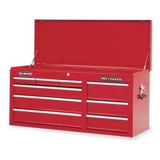 Westward 4FB47 Top Chest, 40 1/2 W, 9 Drawer, Red