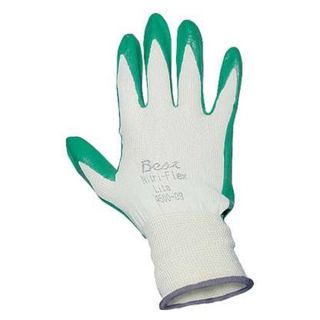 Showa Best 4500 10 Coated Gloves, XL, White/Green, PR