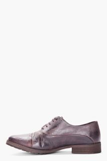 Diesel Espresso Leather Berg Derby Shoes for men