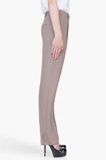 3.1 Phillip Lim Taupe Tapered Pleated Trousers for women