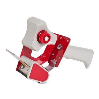 Handheld Tape Dispenser, Holds 3 Inch Core Tapes, Red/Gray
