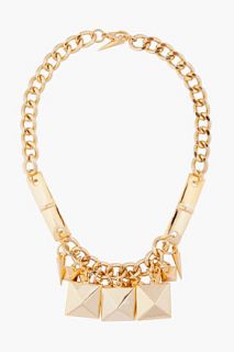 Fallon Gold Plated Xl Stud Swag Necklace for women