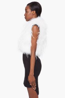 Co White Irina Feather Vest for women