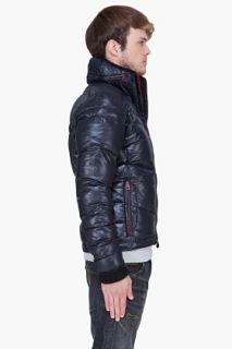Diesel Black Padded Hooded Weroxim Jacket for men