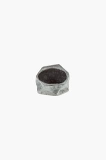 Goti Gunmetal Faceted Ring for men