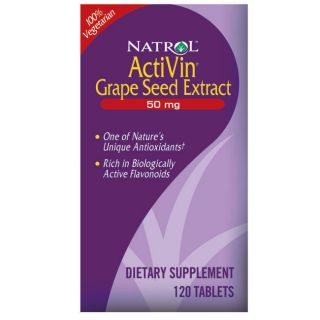Activin Grape Seed Extract 50mg Tablets (Pack of 2 120 count Bottles
