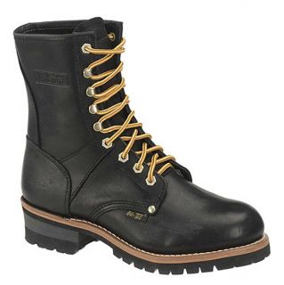 AdTec Mens Black Oiled Leather Logger Boots Today $75.99