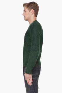 Dsquared2 Green Knitted Mohair Sweater for men