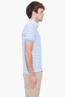 J. Lindeberg Cornflower Striped Polo for men