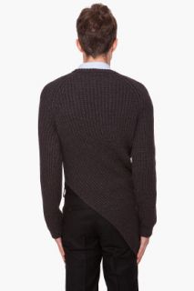 Lanvin Asymmetric Crewneck Pullover for men