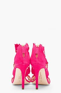 Rupert Sanderson Fuchsia Suede Floria Stilettos Heels for women