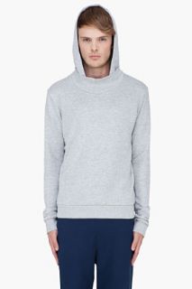 SLVR Grey French Terry Hoodie for men