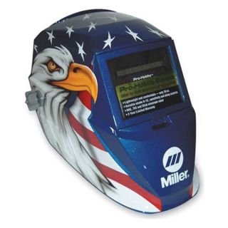 Miller Electric 231405 Welding Helmet, Blue w/ Eagle, Shade 8 12