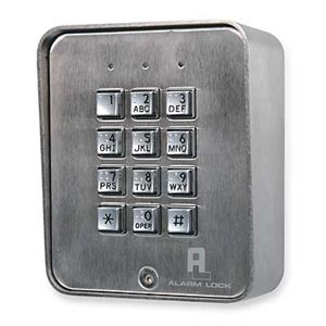 Alarm Lock A 100WP Outdoor Access Keypad, Steel, 12 Button