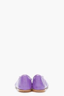 Repetto Purple Leather Cendrillon Ballerina Flats for women