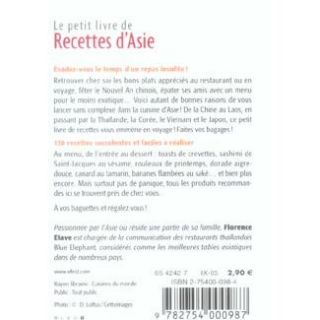 LE PETIT LIVRE DE CUISINE; recettes dAsie   Achat / Vente livre