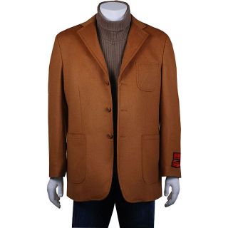 Mantoni Mens Camel Wool/ Cashmere Short Coat