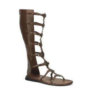  Knee Boot Roman Greek Toga Costume Sandal MENS SIZING Brown Shoes