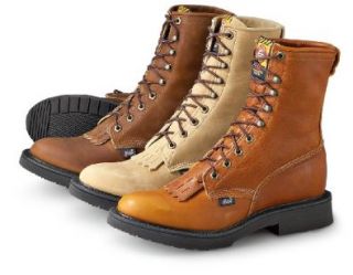 Mens Justin 8 Lace   R Work Boots, AGED BARK, 8 Shoes
