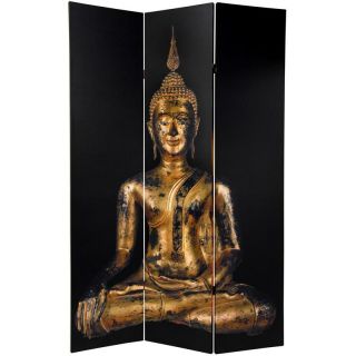 Canvas 6 foot Double sided Thai Buddha Room Divider (China