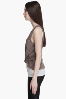 Hussein Chalayan Pleated Suede Vest for women
