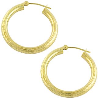 Fremada 14k Yellow Gold 31mm Diamond cut Hoop Earrings Today $149.99