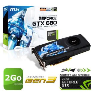 MSI GTX680 2Go GDDR5   Carte graphique Nvidia GTX 680   GPU cadencé