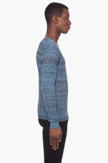 Theory Blue Crewneck Sweater for men