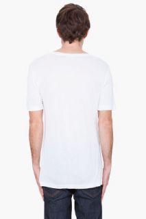 BLK DNM White Scoopneck T shirt for men